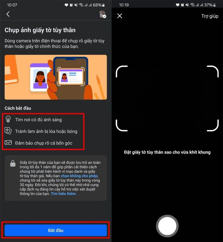 Xác thực Facebook bằng số Căn Cước