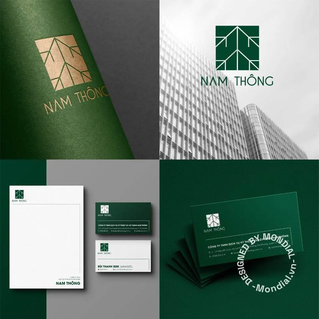 Bộ nhận diện thương hiệu công ty xây dựng Nam Thông